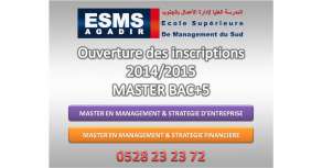 ESMS Agadir: MASTER EN MANAGEMENT ET STRATÉGIES FINANCIÈRES