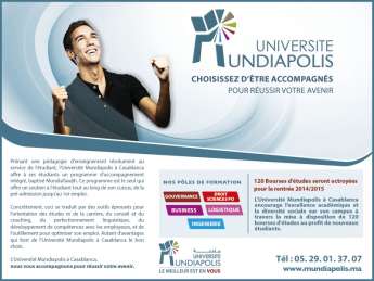 120 bourses d'études seront octroyées pour la rentrée 2014-2015