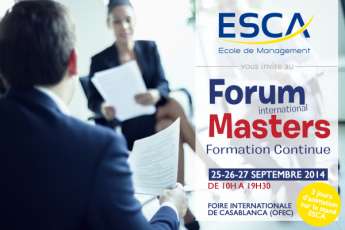 ESCA Ecole de Management au Forum International des Masters et de la Formation Continue