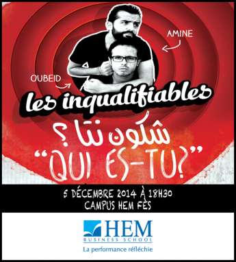 HEM - Les inqualifiables demain à HEM Fès pour leur Two Man Show : 