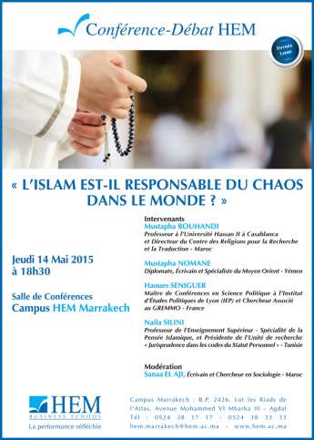 HEM - Conférence -Débat : « L’Islam est-il responsable du Chaos dans le monde ? » au Campus HEM Marrakech