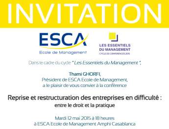 Conférence à ESCA 