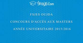 Concours d'accès aux Masters à la FSJES Oujda 2015