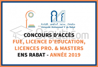 ENS Rabat 2019 : Concours Filières Universitaires d’Education, Cycles de Licence d’Education, LP et Masters