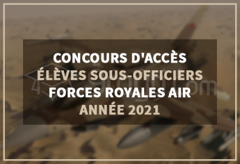 Concours d'accès au cycle des Élèves Sous-Officiers des Forces Royales Air 2021