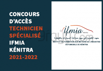 Concours d'accès au cycle Technicien Spécialisé de l'IFMIA Kénitra 2021-2022