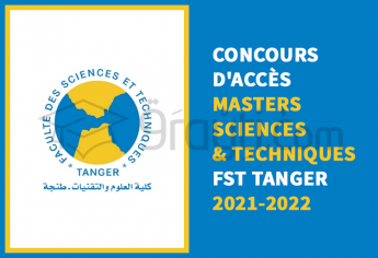Concours d'accès aux Masters Sciences et Techniques de FST Tanger 2021-2022