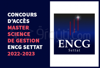 Concours d'accès au Master en Science de Gestion de l'ENCG Settat 2022-2023