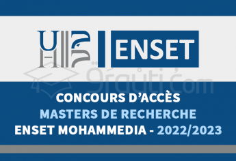 Concours d'accès aux Masters de Recherche de l'ENSET Mohammedia 2022-2023
