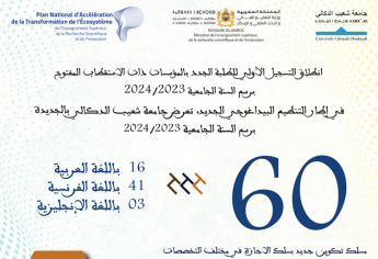 التسجيل بمؤسسات جامعة شعيب الدكالي بالجديدة ذات الولوج المفتوح (مسالك الإجازة + مسار التميز) 2023-2024