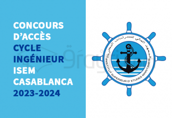 Concours cycle d'ingénieur Mécanique Navale et Sciences Navales de l'ISEM Casablanca 2023-2024