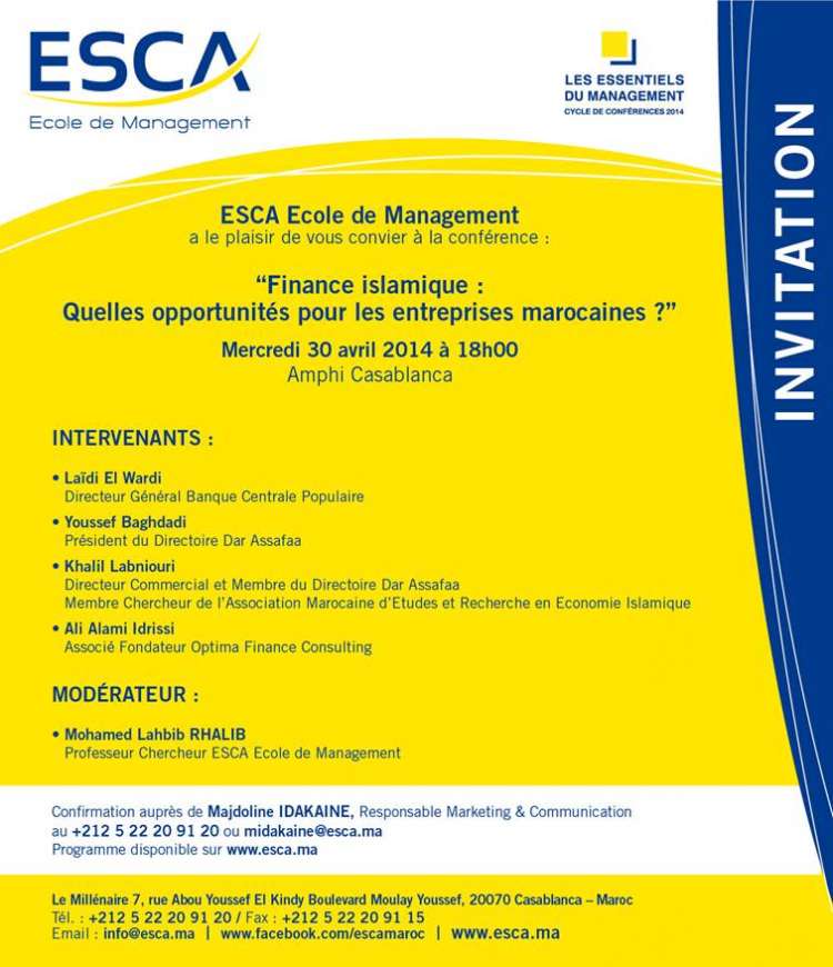 ESCA Conférence Finance Islamique