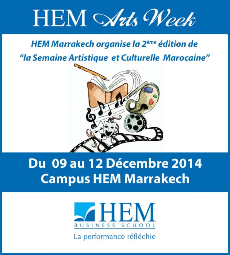 HEM - HEM ARTS WEEK au Campus de HEM Marrakech du 09/12 au 12/12