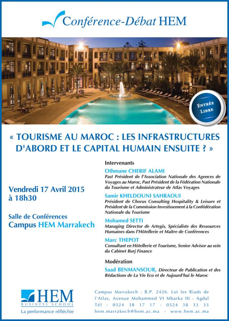 Hem Conférence Débat Tourisme Au Maroc Les Infrastructures D 