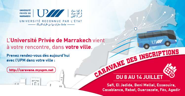 La caravane des inscriptions UPM du 08 au 14 Juillet près de chez vous !