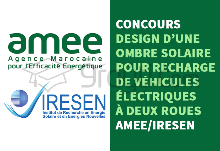 AMEE/IRESEN : Concours de design d'une ombre solaire pour la recharge de véhicules électriques à deux roues