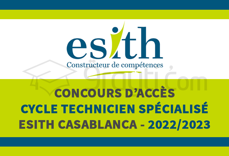 Concours d'accès au cycle Technicien Spécialisé de l'ESITH Casablanca 2022-2023