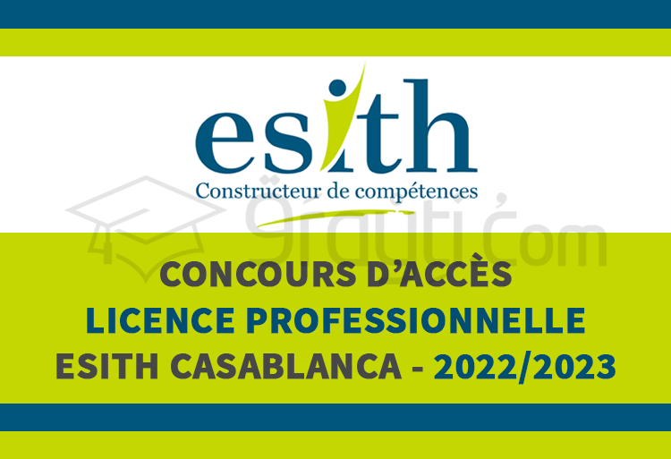 Concours d'accès à la Licence Professionnelle de l'ESITH Casablanca 2022-2023