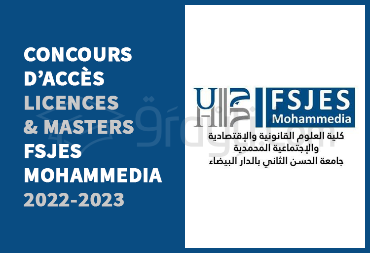 Concours d’accès aux Licences et Masters de FSJES Mohammedia 2022-2023