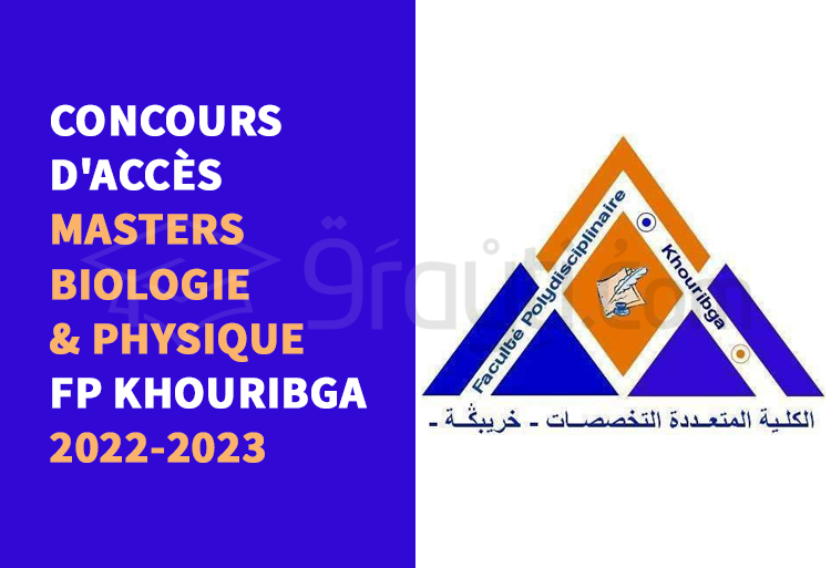 Concours d'accès aux Masters de Biologie et Physique de la FP Khouribga 2022-2023