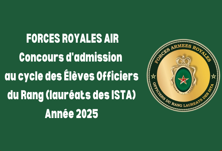 Concours des Élèves Officiers du Rang des Forces Royales Air (lauréats des ISTA) 2025